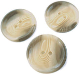 25mm Creams & Mushroom High Gloss Polyester 2 Hole Button