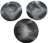 25mm tonal greys bone sheen 2 Hole button with a concave centre and flat rim