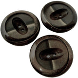 27mm Brown Matte Centre-Gloss Rim & Sublte Shimmer 2 Hole Button