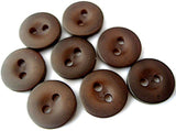 11mm Misty Dark Brown Bone Sheen 2 Hole Button