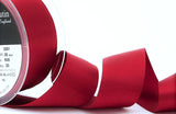 35mm Scarlet Berry Double Satin Ribbon | Berisfords 908