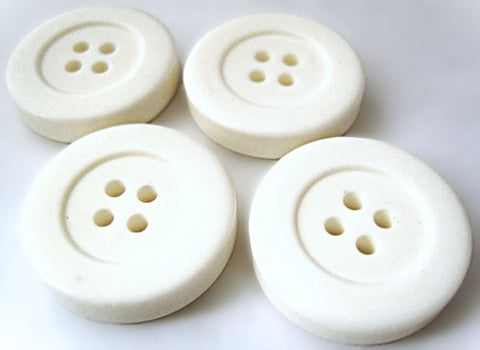 22mm Bridal White Chunky Bone Sheen 4 Hole Button