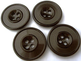 22mm Dark Brown High Gloss 4 Hole Button