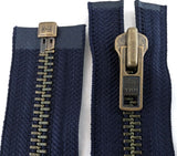 Z2769 YKK 56cm Deep Navy Brass Teeth Heavy Duty No.8 Open End Zip