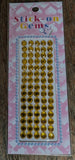 SJ04 6mm Gold Self Adhesive Gem Stone-Jewel-Diamante-Crystal