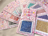 Sale | 6mm Self adhesive Stick on Jewels | 11 Card Assortment-825 gems