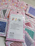 Sale | 6mm Self adhesive Stick on Jewels | 11 Card Assortment-825 gems
