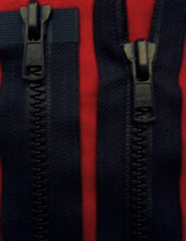 Navy two way heavy duty zip 74cm