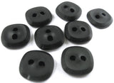 B0004 14mm Black Matt Centre-Gloss Ringed Rim Nylon 2 Hole Button