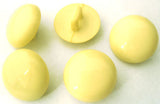 B0027 14mm Pale Primrose Gloss Domed Nylon Shank Button