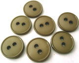 B0037 14mm Clay Brown Soft Sheen Nylon 2 hole Button