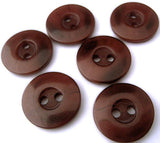 15mm Tonal Dark Brown Polyester 2 Hole Button