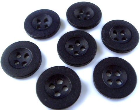 15mm Navy Soft Sheen Brace Type 4 Hole Button