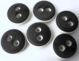 Frosted Matte Black-White Chunky Nylon 2 Hole Button
