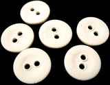 B0115 14mm White Lightly Textured Linen Effect Surface 2 Hole Button