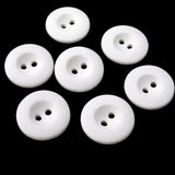 Matt nylon 2 Hole button with a concave centre dink and flat rim