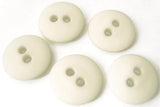 B0166 15mm Pale Mushroom Grey 2 Hole Matt Button