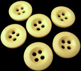 16mm Deep Primrose high gloss 4 hole trouser button with concave centre