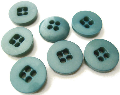 B0561 13mm Dusky Wedgewood Blue Glossy 4 Hole Button