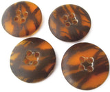 B0563 19mm Tortoise Shell Browns  4 Hole Button