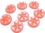 11mm Coral 2 Hole Polyester Star Button