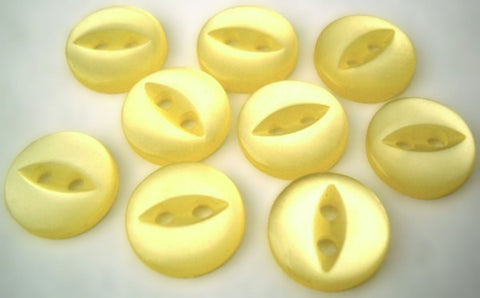 11mm Lemon 2 Hole Polyester Fish Eye Button