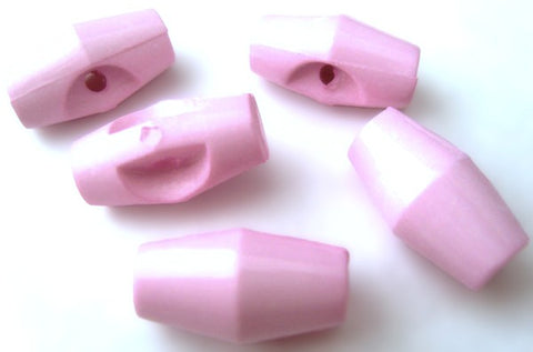 19mm Small Pink Toggle Button, Hole Built into the Back