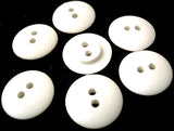 15mm Matte White Nylon 2 Hole Button with a Raised Back