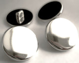 B16045 20mm Silver Flat Surface Metallic Effect Blazer Button