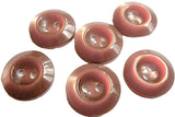14mm Light Brown Pearlised Polyester 2 Hole Button