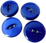 B16183 19mm Dark Royal Blue Polyester Fish Eye 2 Hole Button