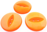 B16854 22mm Neon Orange Polyester Fish Eye 2 Hole Button