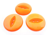 B16859 14mm Neon Orange Polyester Fish Eye 2 Hole Button