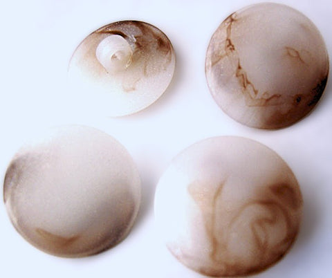 22mm Natural, Brown and Mauve Gloss Nylon Shank Button