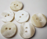 B1963 18mm Tonal Creams Reversible Pearlised or Uneven 2 Hole Button