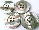 21mm Nacre Iridescent Vivid Shimmer Polyester 4 Hole Button