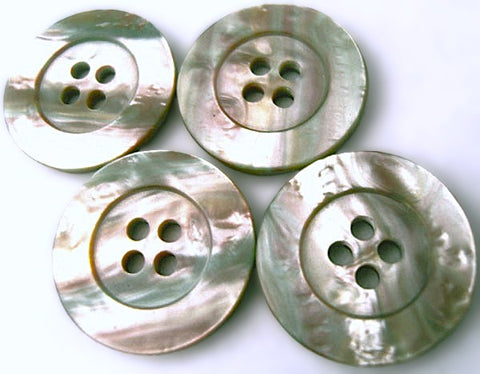 21mm Nacre Iridescent Vivid Shimmer Polyester 4 Hole Button