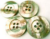 B1986 21mm Nacre Iridescent Vivid Shimmer Polyester 4 Hole Button