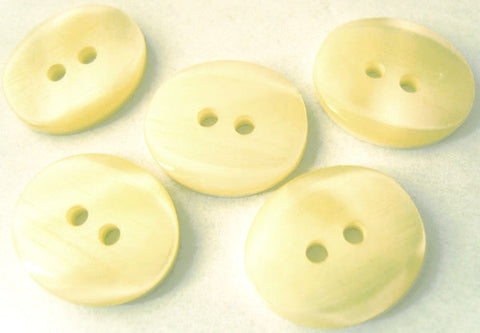 B2725 17mm Ivory-Iridescent Mother of Pearl Effect Oval 2 Hole Button
