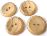 B2732 20mm Antique Pine Wood Button with a Concave Centre