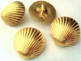 B2893 15mm Gold Metallic Effect Gilded Poly Seashell Shank Button