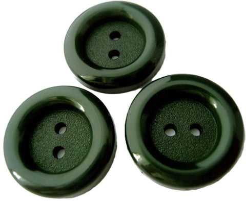 23mm Rich Forest Green Matte Centre 2 Hole Button