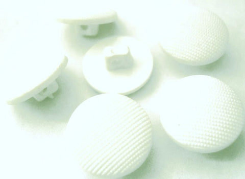 16mm Natural White Lightly Domed and Textured Shank Button