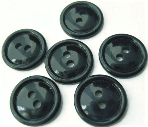 B7515 16mm Navy High Gloss Polyester 2 Hole Button