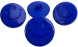 B7858 19mm Royal Blue Smiley Face Design Childrens Shank Button