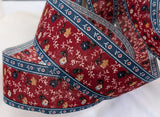 Clearance | 5 metres | 43mm Vintage Cotton Floral Design Ribbon