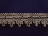 FT110 17mm Pale Beige and Metallic Gold Weave Braid Trimming