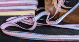 FT3216 14mm Pink-Blue-White Vintage Cotton Braid Trimming