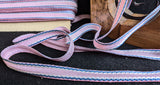 FT3216 14mm Pink-Blue-White Vintage Cotton Braid Trimming