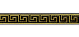 FT344 25mm Black-Metallic Gold Greek Key Band Braid Trimming